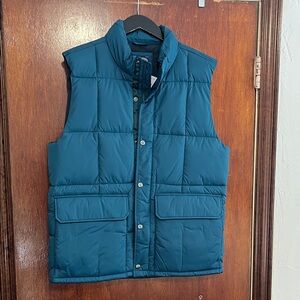 J. Crew Men's Blue Puffer Vest